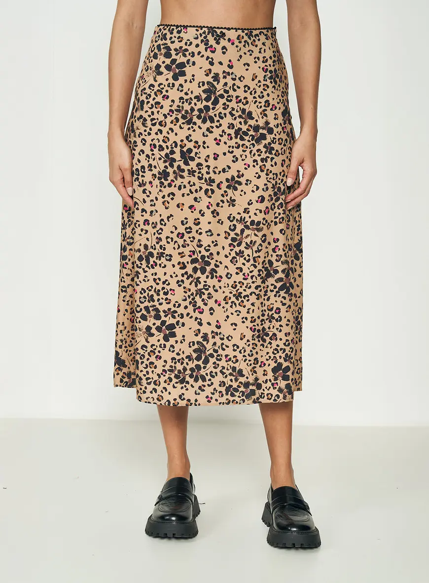 Saia Midi Flores Delicadas Estampados 4