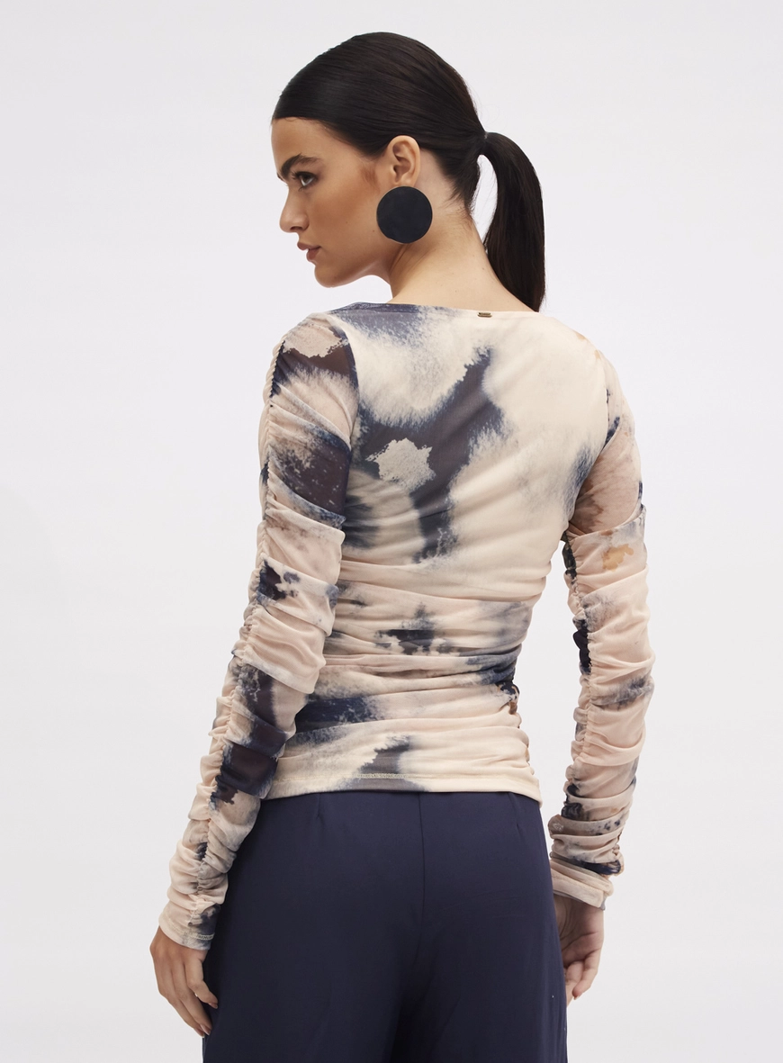 Blusa Tule Slim Estampado Estampados 3
