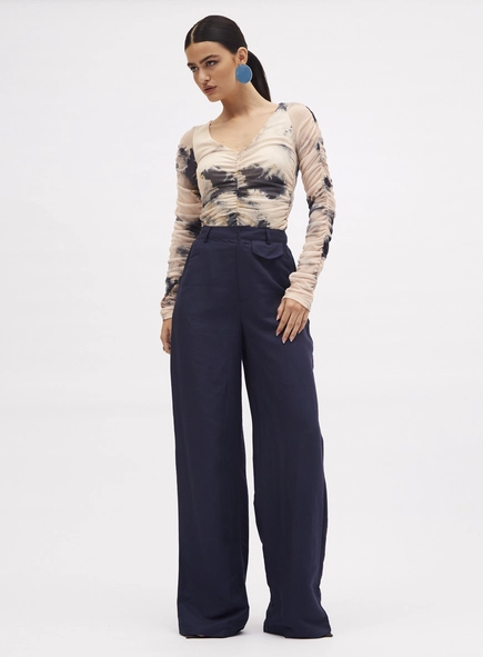 Blusa Tule Slim Estampado