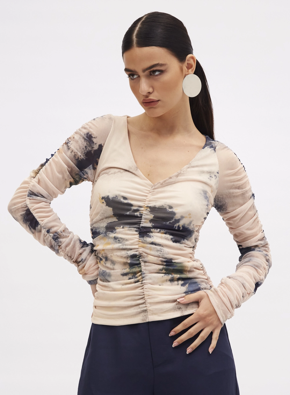 Blusa Tule Slim Estampado Estampados 2