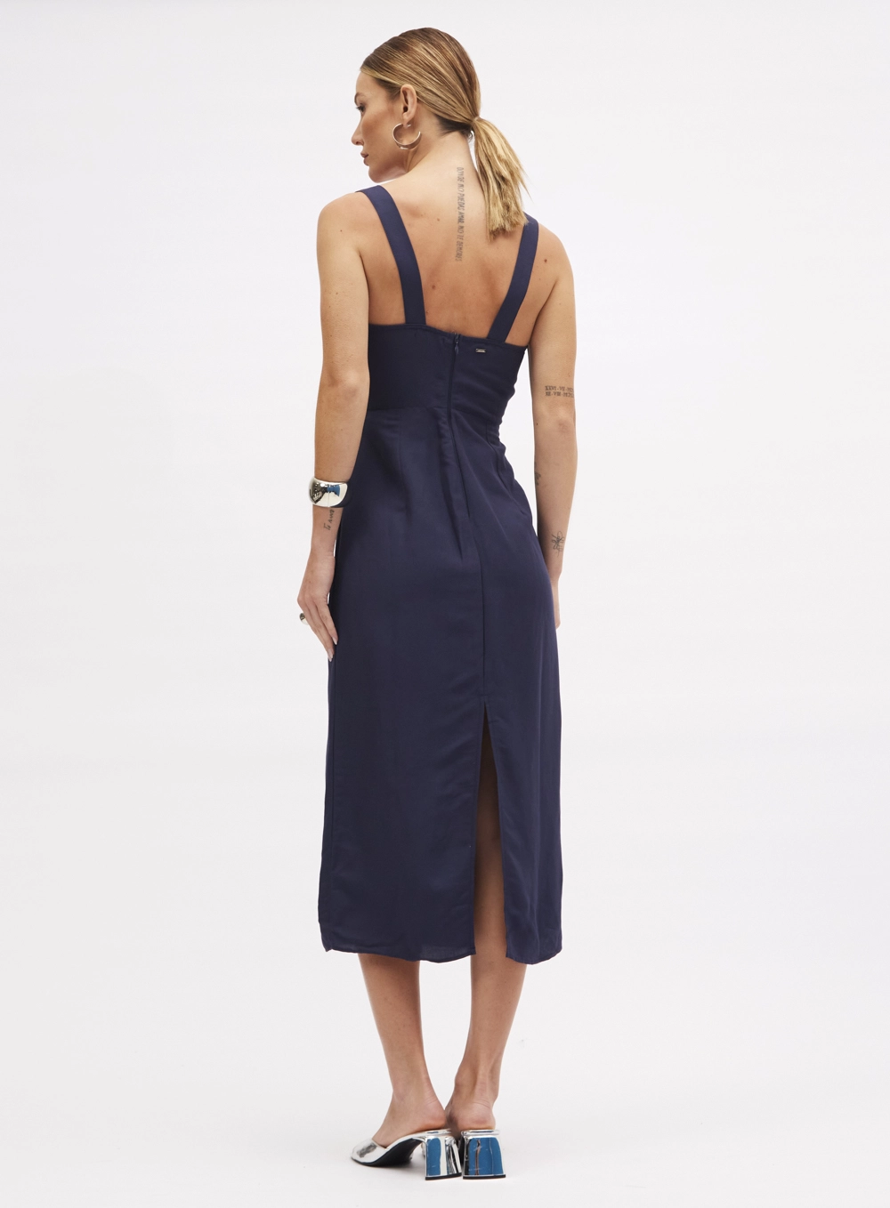 Vestido Linho Azul 3