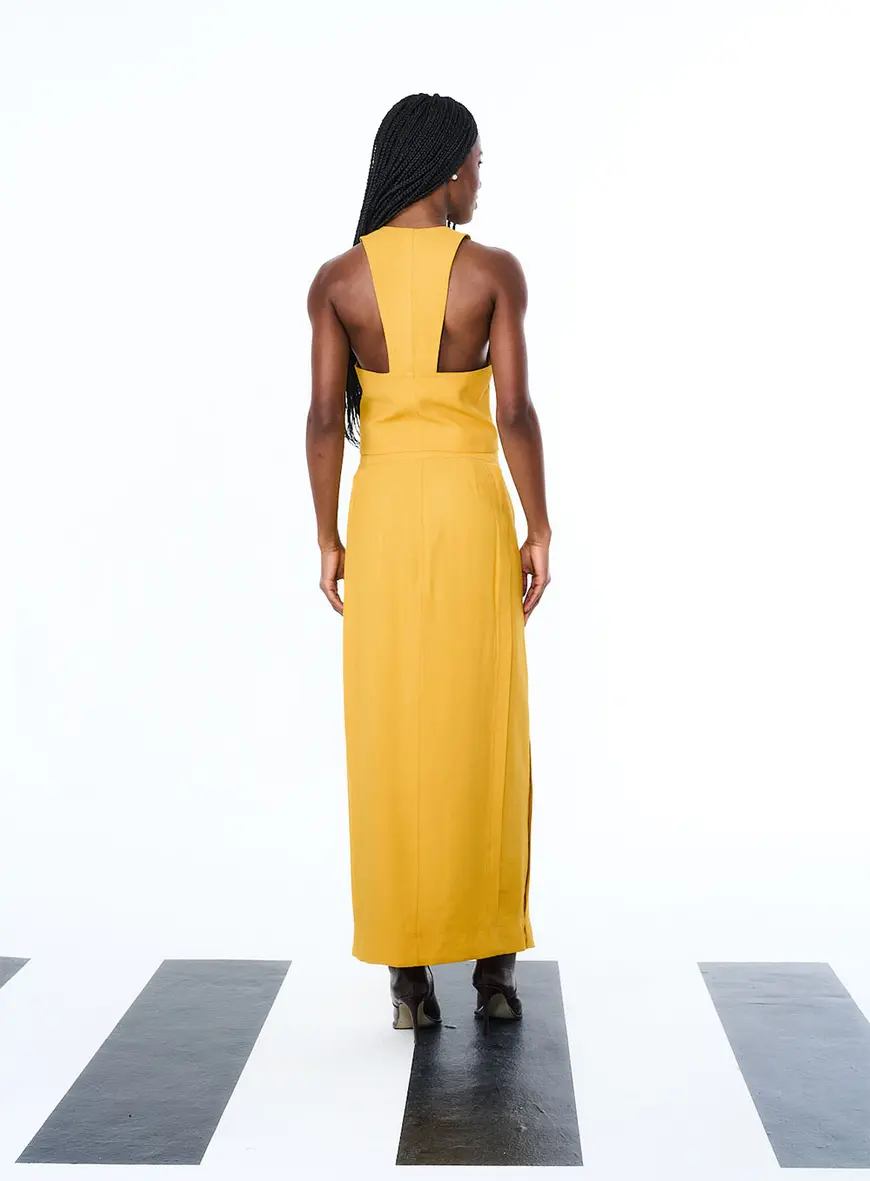 Saia Com Fenda Frontal Amarelo 4