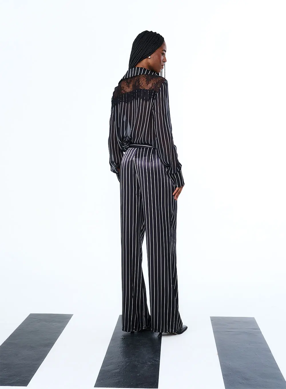 Calça Listrada Acetinada Estampados 4