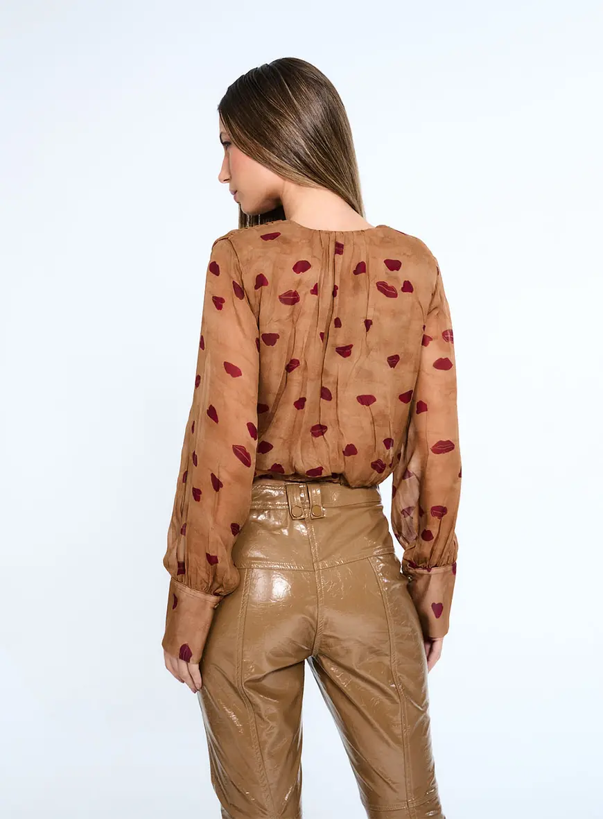 Blusa Estampada Amarração Frontal Estampados 4