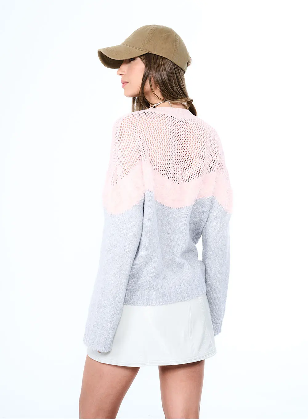Blusa Tricô Mesclada Cinza 4
