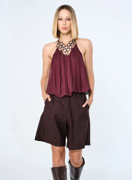 Blusa Halter Fluida