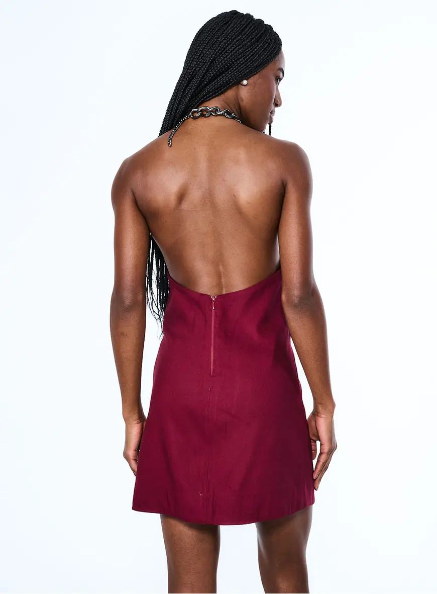 Vestido Linho Bordo 3