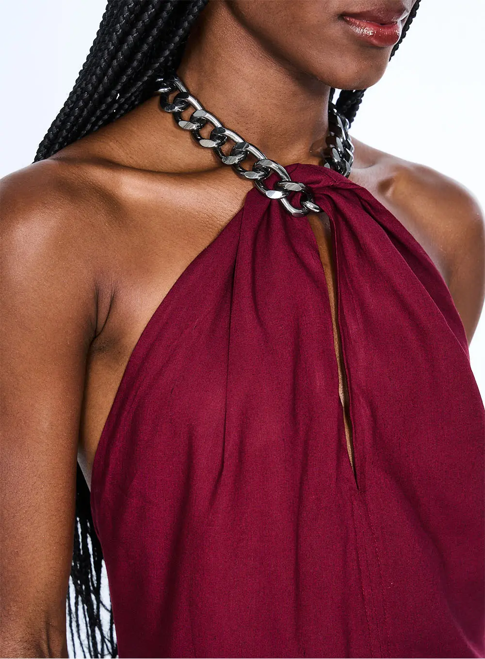 Vestido Linho Bordo 2
