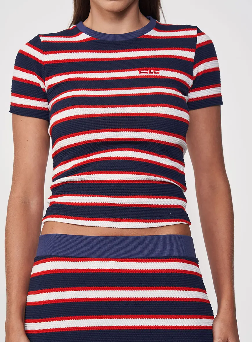 babylclub トップス シズニルック Camiseta Feminina Baby Look Listrada CLC | Loja Oficial | Compre