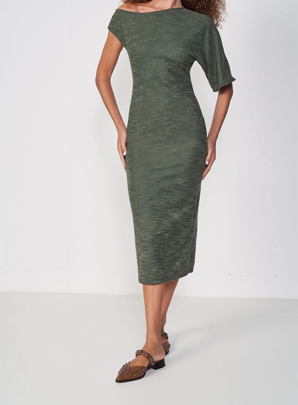 Vestido Tweed Verde