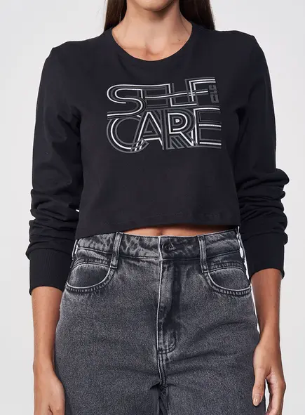 Camiseta Feminina Regular Fashion Detalhe Canelado