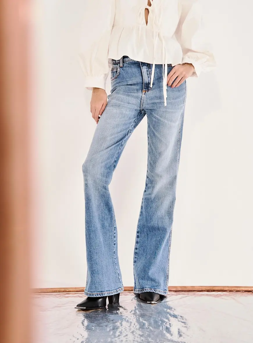 Calça Jeans Feminina Reta Índigo 2