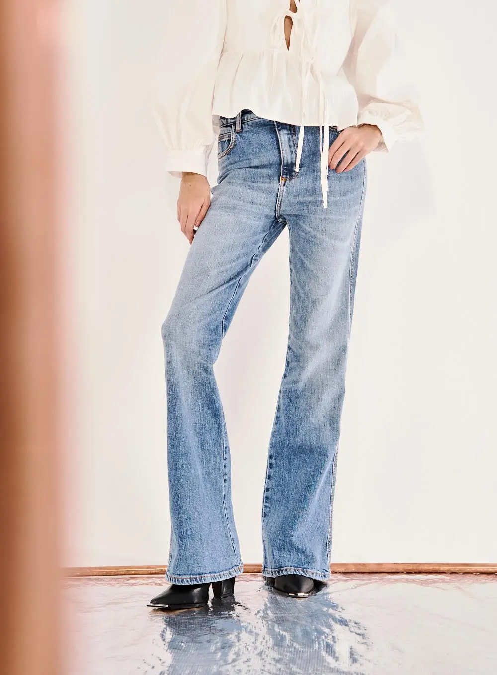 Calça Jeans Feminina Reta Índigo 2