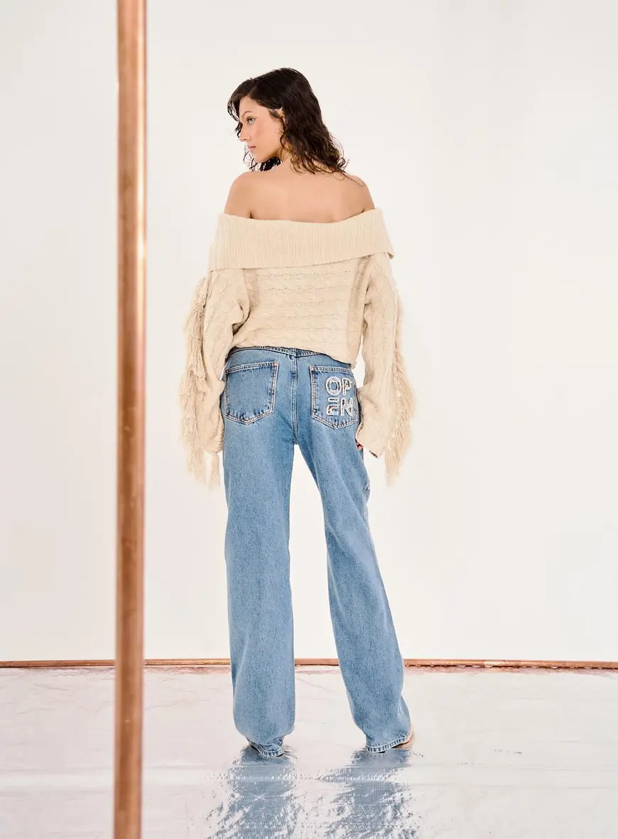 Calça Jeans Feminina Baggy Índigo 4