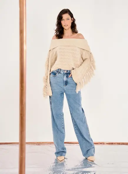 Calça Jeans Feminina Baggy