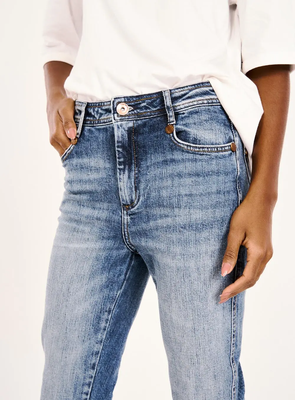 Calça Jeans Feminina Skinny Cós Baixo Índigo 3