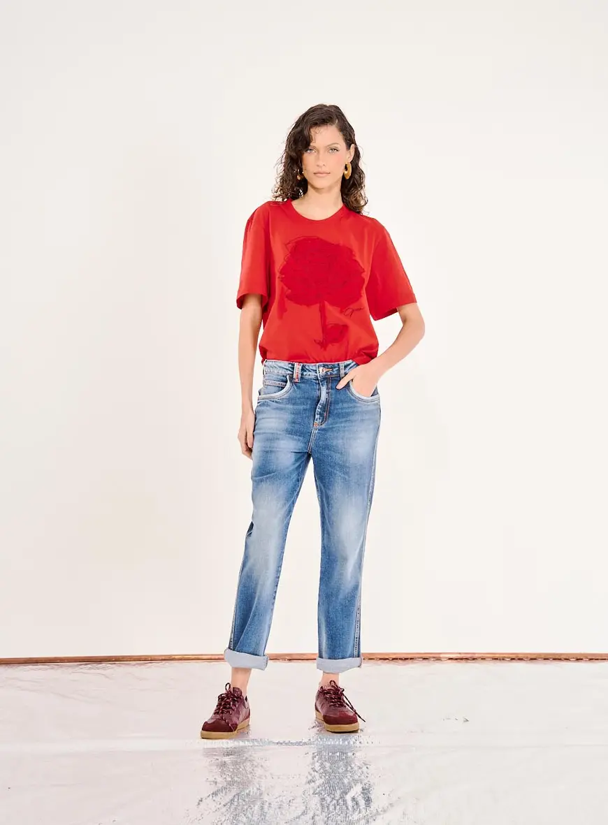 Calça Jeans Feminina Cós Baixo Índigo 3
