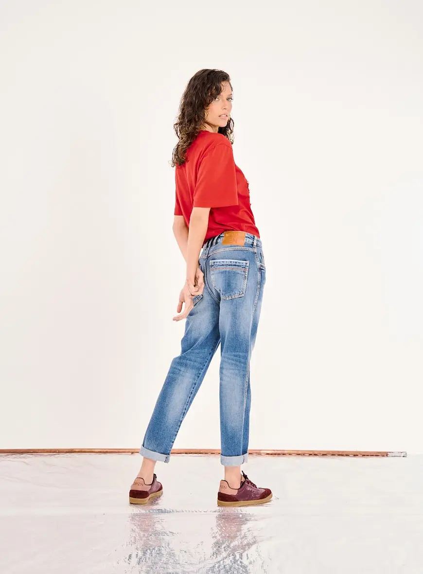 Calça Jeans Feminina Cós Baixo Índigo 4