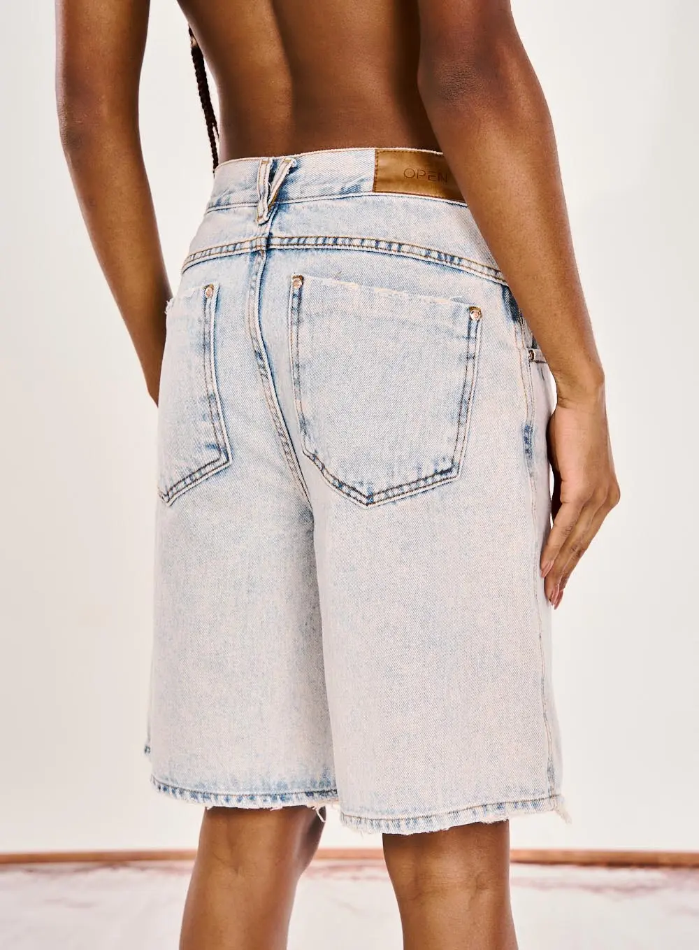 Bermuda Jeans Feminina Jorts Comfort Índigo 4