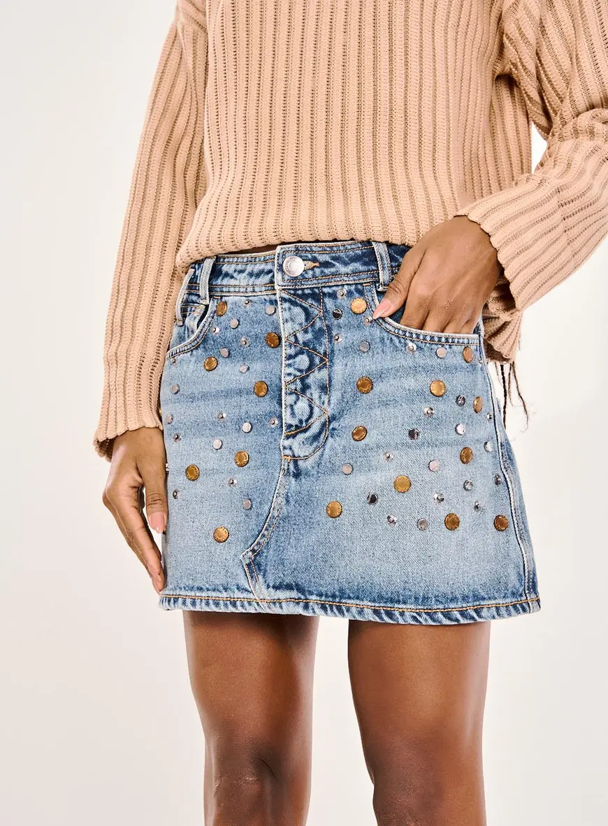 Saia Mini Jeans Índigo 3