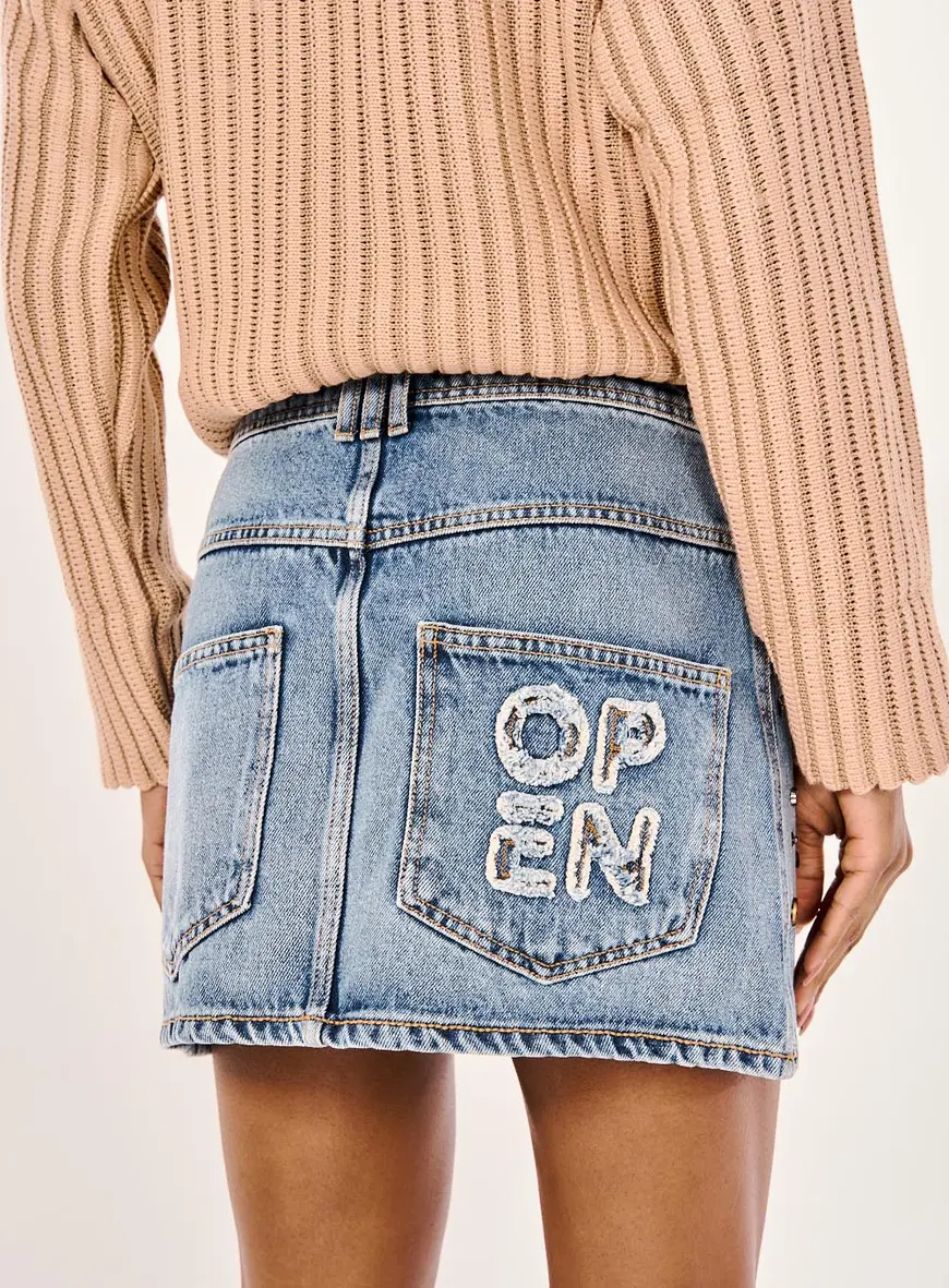 Saia Mini Jeans Índigo 4