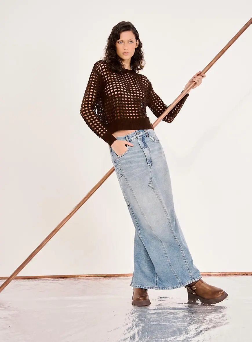 Saia Jeans Índigo 1