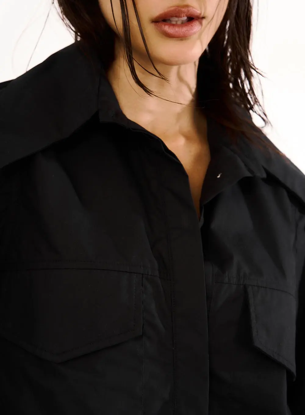 Camisa Feminina Alfaiataria Loose Preto 2