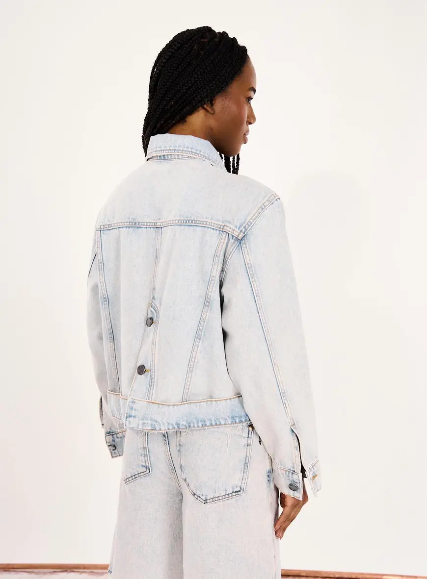 Jaqueta Jeans Feminina Loose Índigo 3