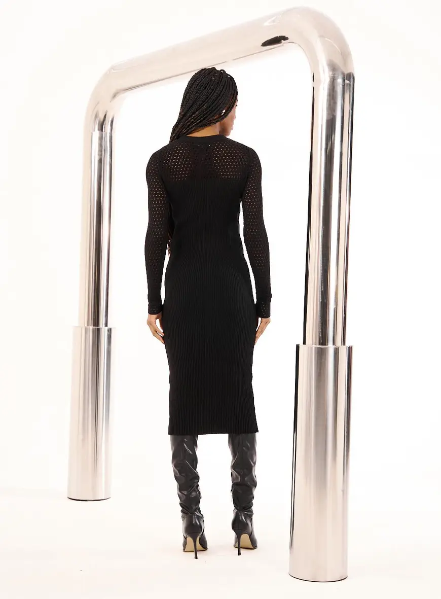 Vestido Tricô Preto 3