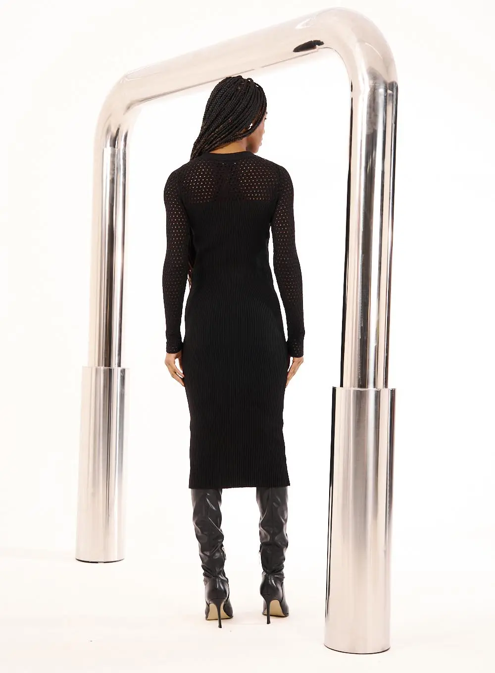 Vestido Tricô Preto 3