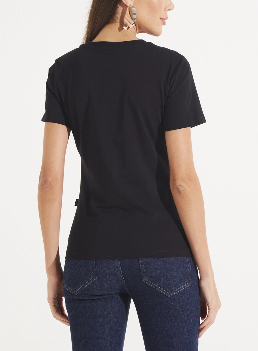 Camiseta Feminina Slim Fit Básica - Fran Preto