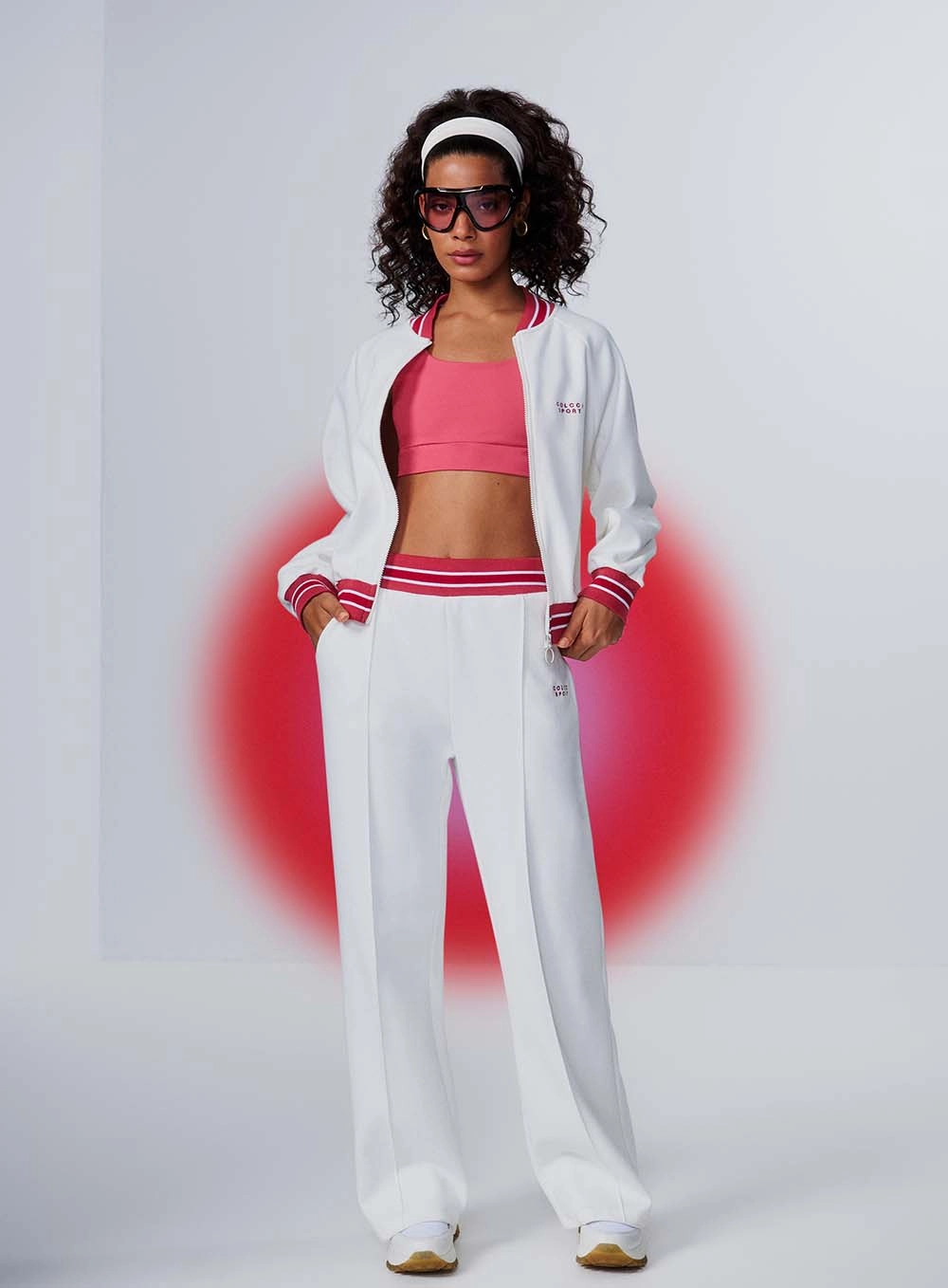 Calça Feminina De Moletom Wide Leg Off Shell