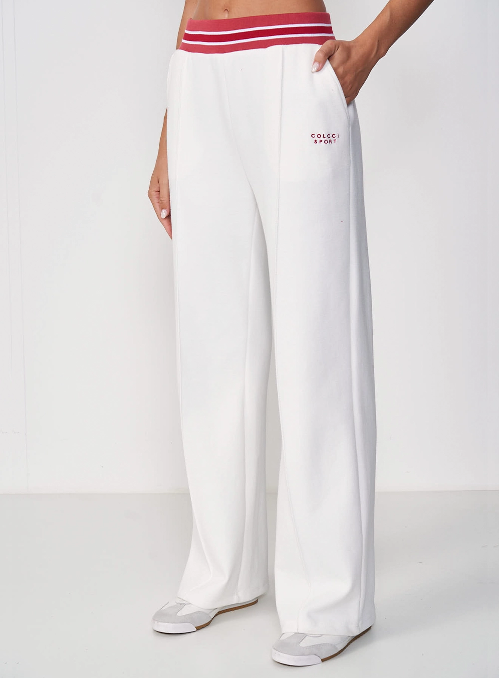 Calça Feminina De Moletom Wide Leg Off Shell