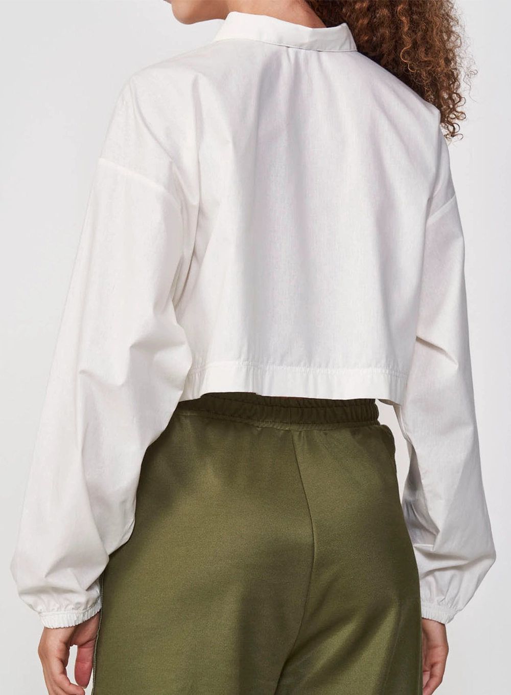 Camisa Cropped Loose - Off White Off Shell