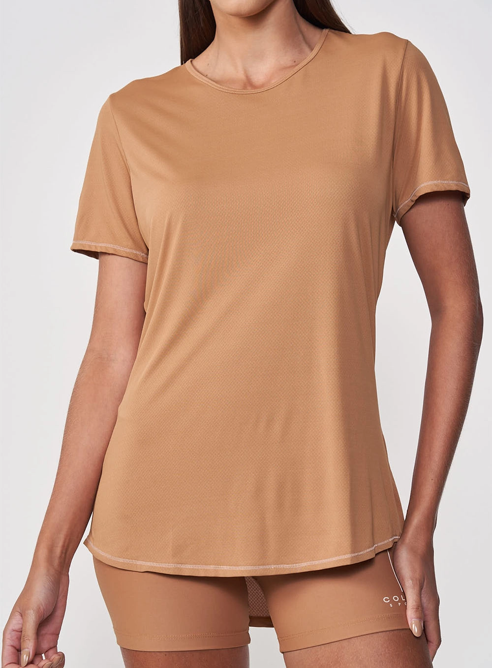 Camiseta Feminina Basic Comfort - Marrom Marrom Evermore