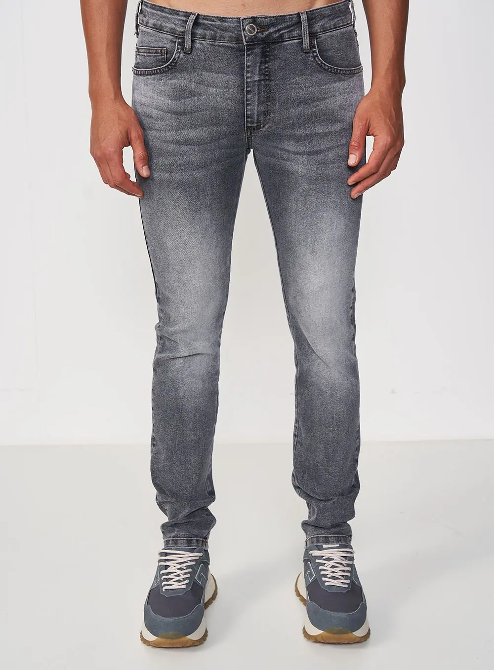 Calça Masculina Jeans Skinny - Felipe Indigo Preto