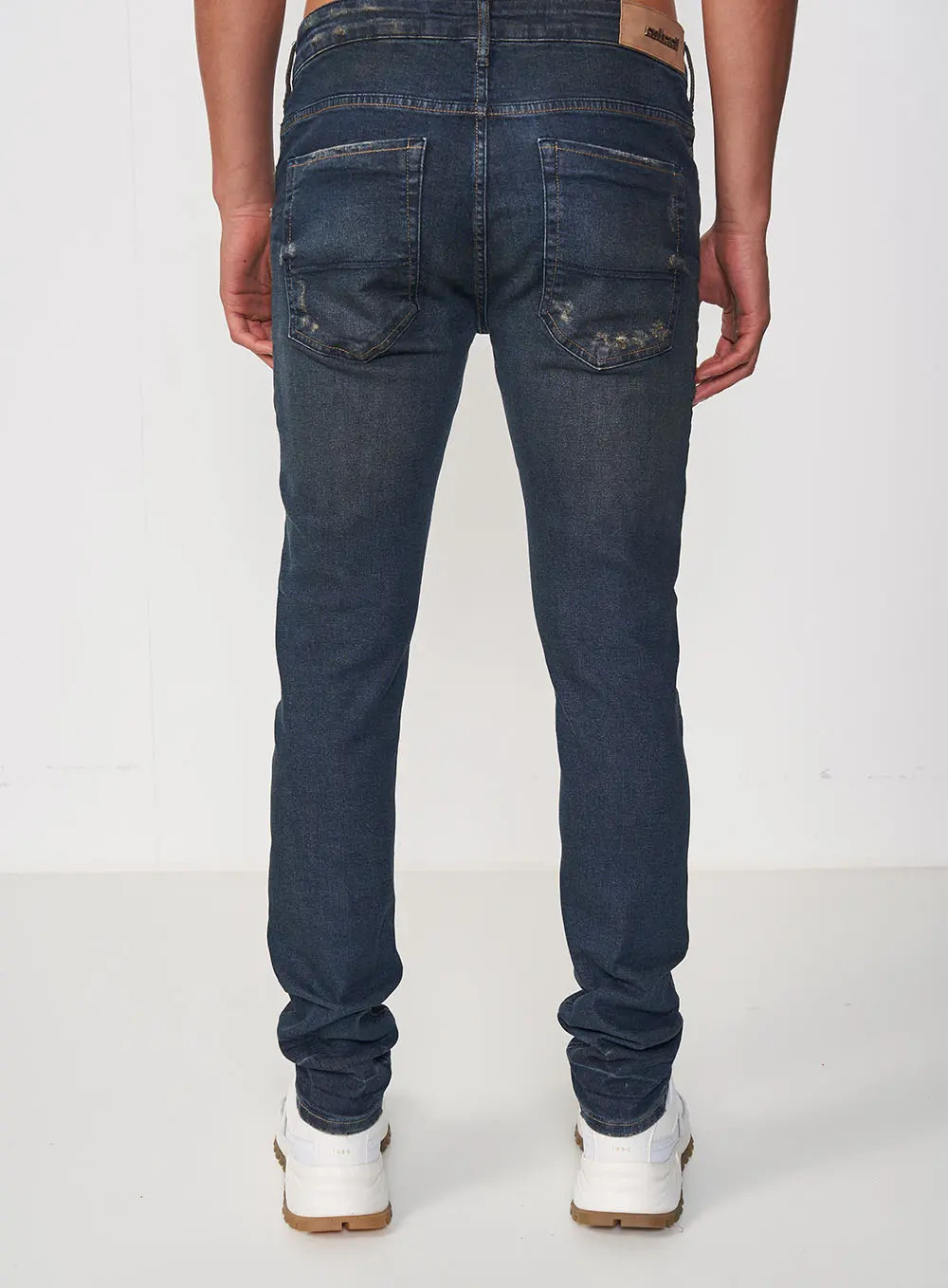 Calça Jeans Destroyed Skinny Índigo