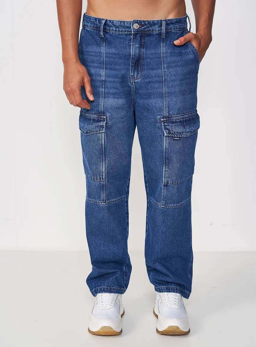 Calça Cargo Jeans