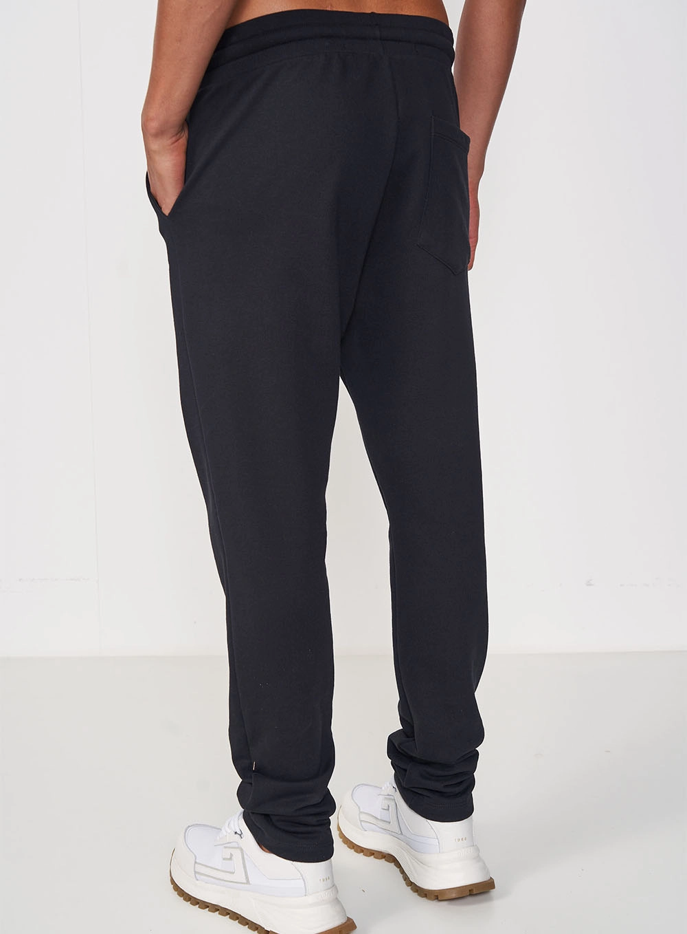 Calça Masculina Moletom Cós Com Elástico Preto