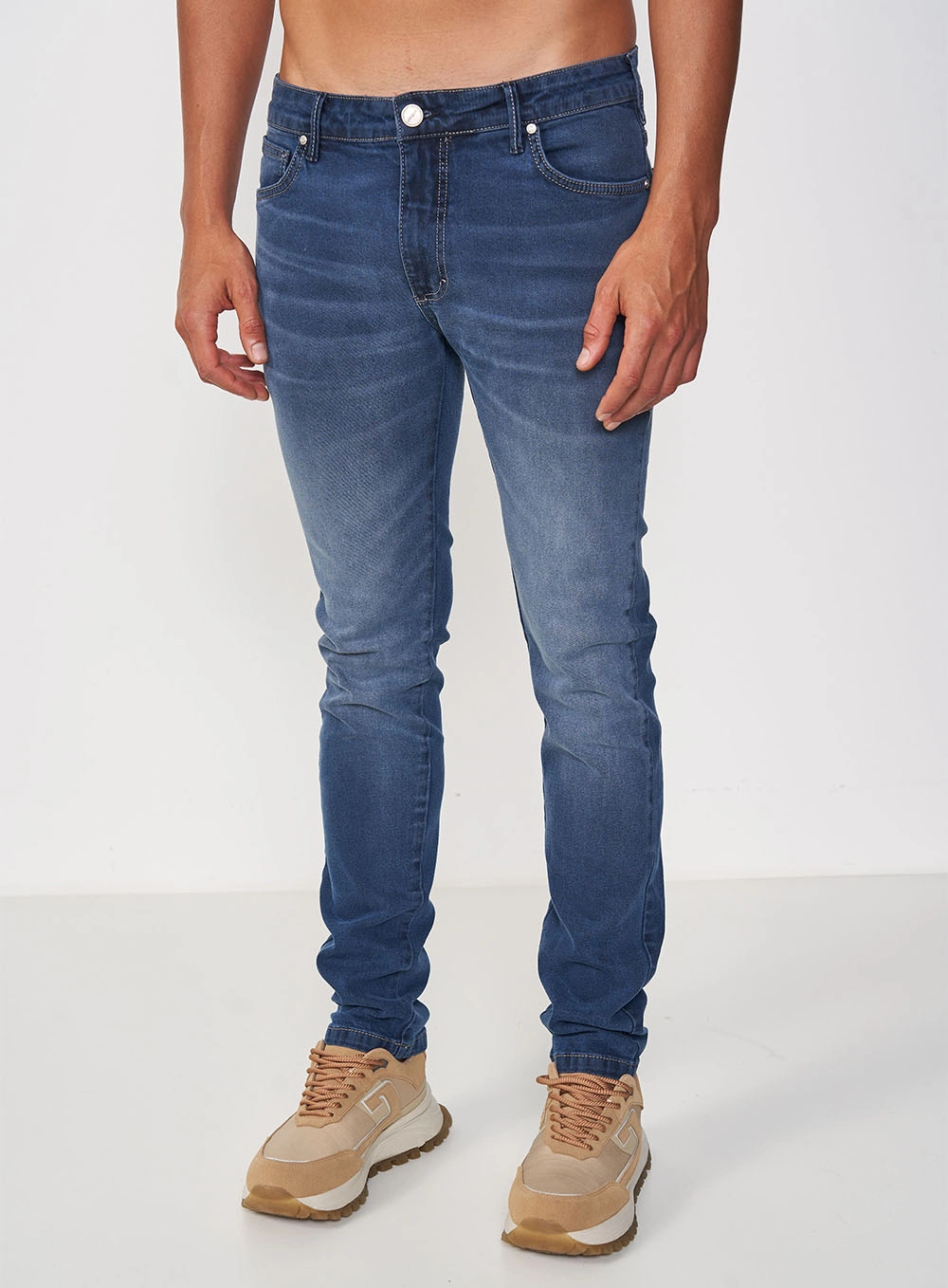 Calça Masculina Jeans Skinny Flex Índigo