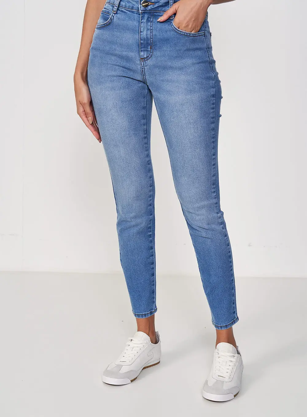 Calça Feminina Jeans Skinny Ajustada Bia Índigo