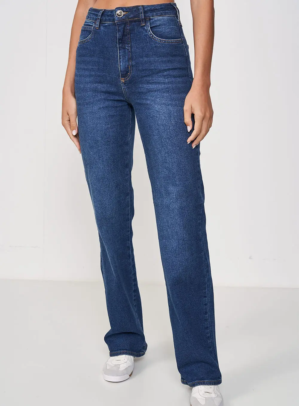 Calça Jeans Feminina Reta - Juliette Índigo