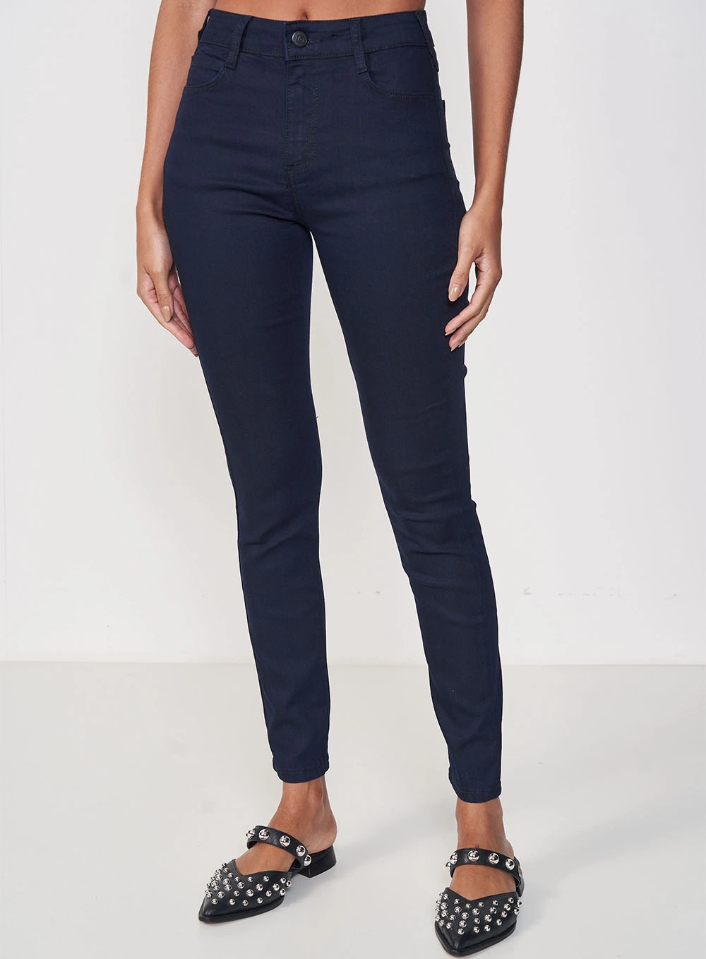 Calça Jeans Feminina Skinny Justa Bia Índigo
