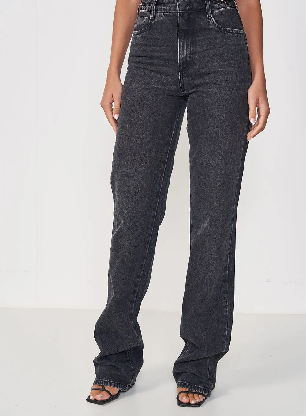Calça Feminina Jeans Reta - Juliette Indigo Preto