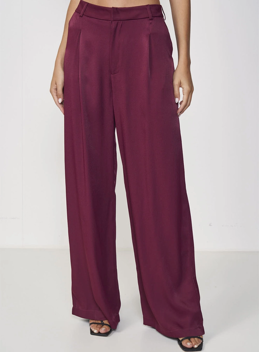Calça Feminina Pantalona Acetinada