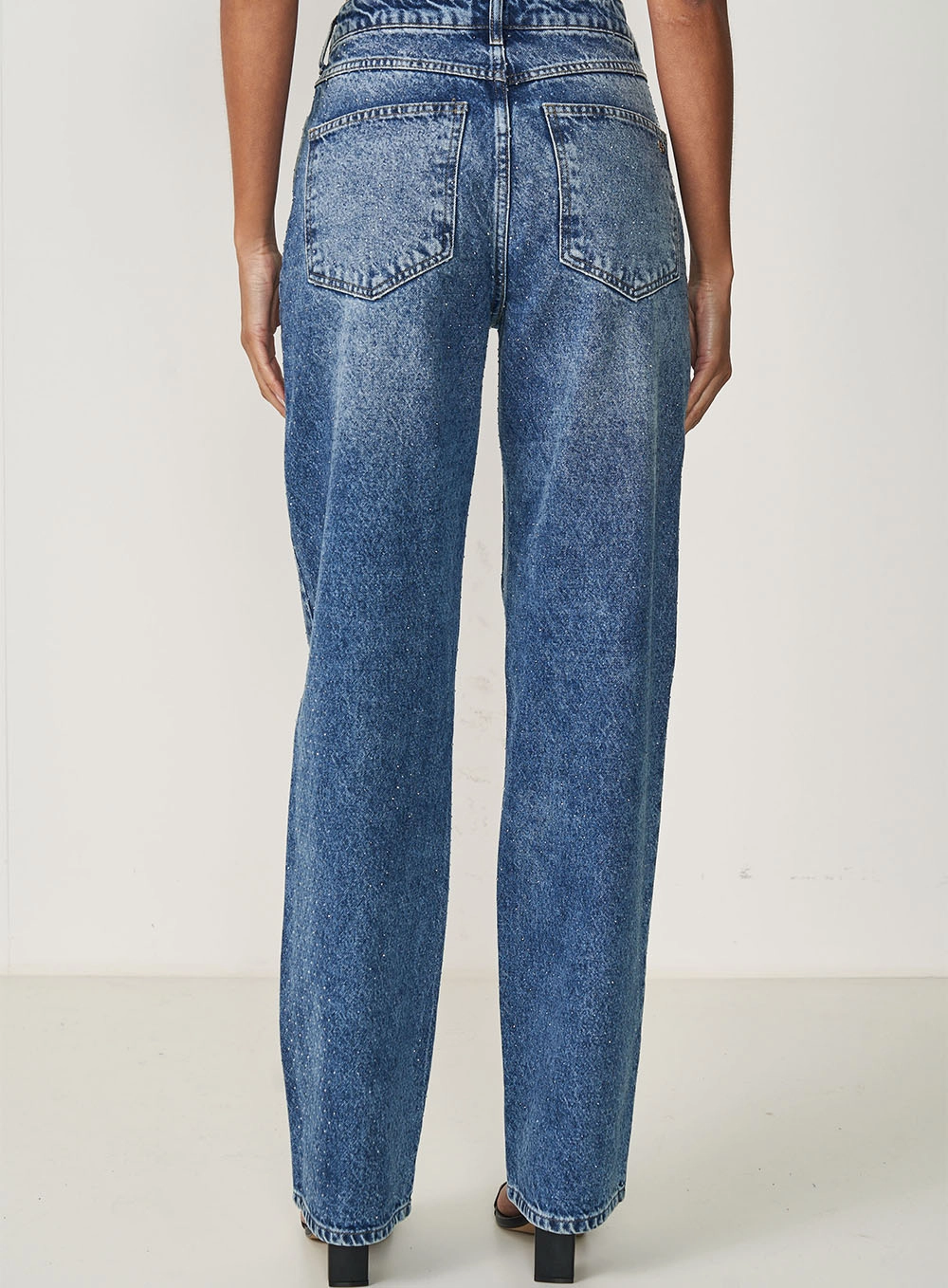 Calça Feminina Jeans Com Aplicação - Juliette Índigo