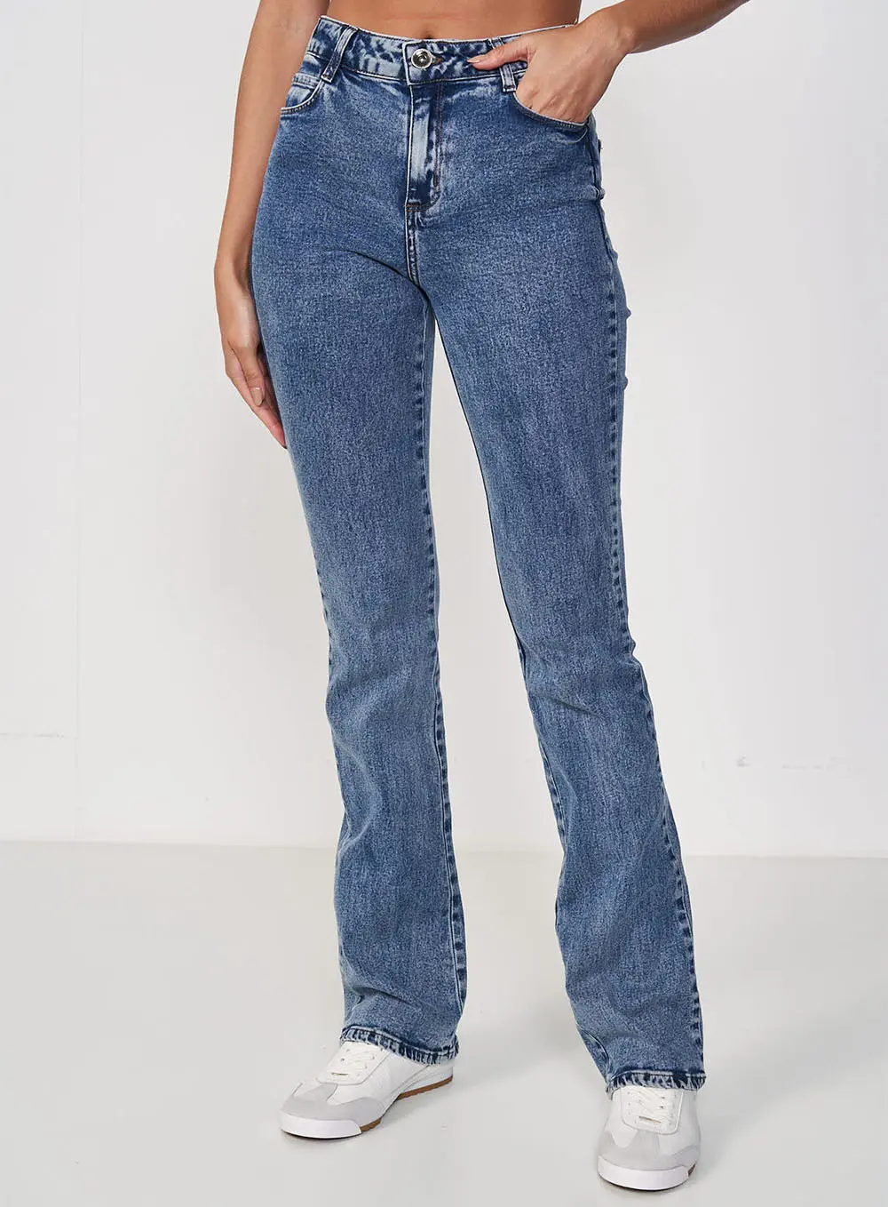 Calça Feminina Jeans Reta - Bia Índigo