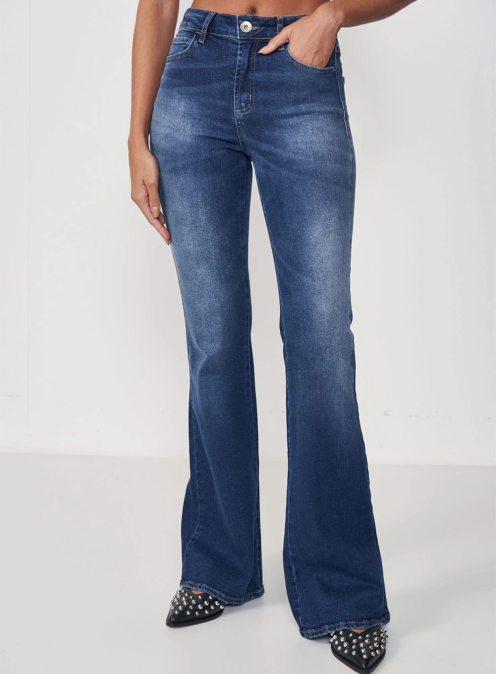 Calça Feminina Jeans Flare - Bia Índigo