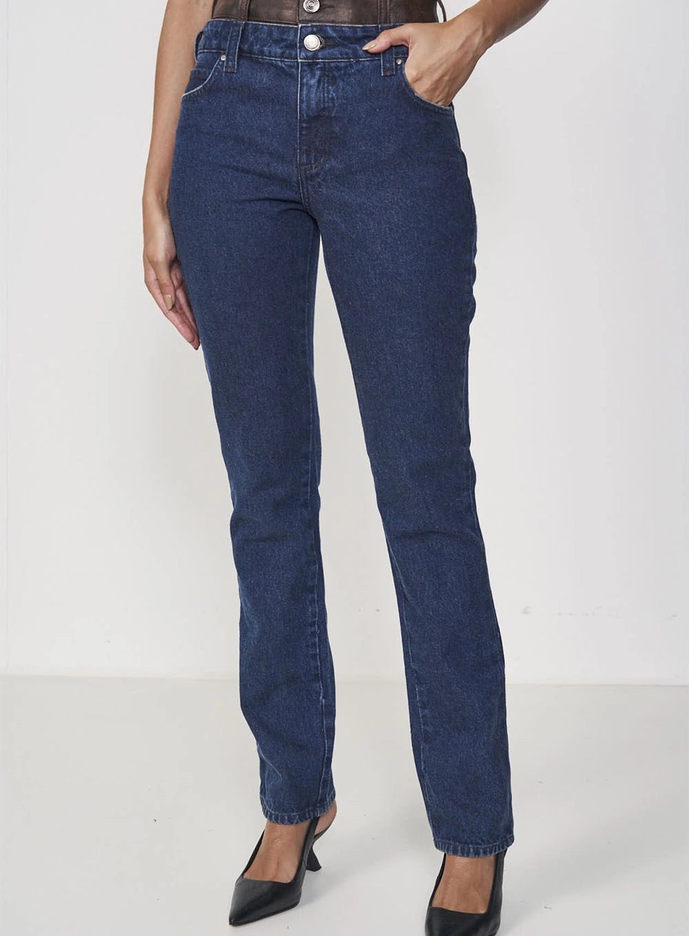 Calça Feminina Jeans Justa - Kendall Índigo