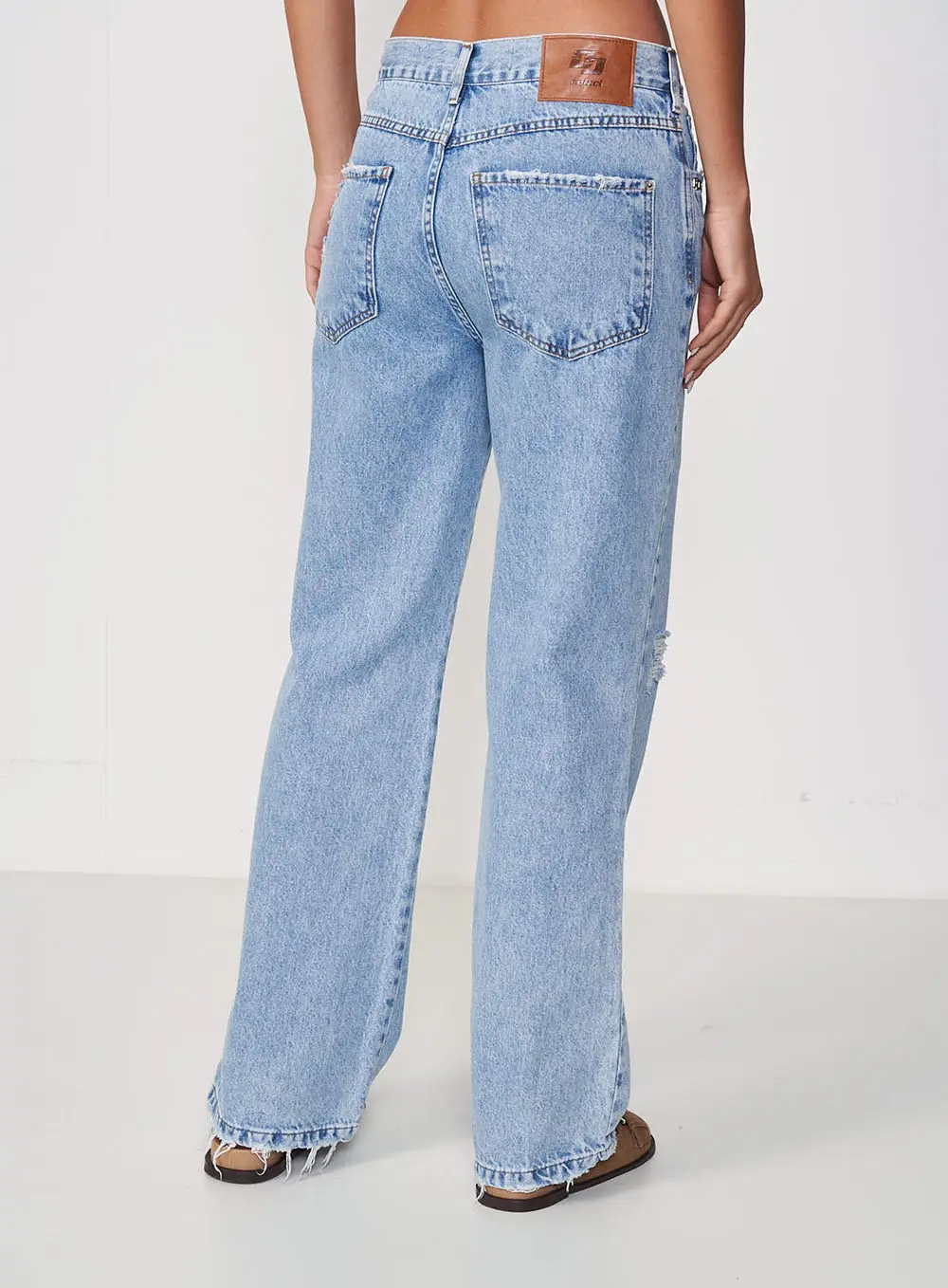 Calça Feminina Jeans Wide Leg - Leoni Índigo